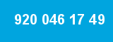 920 046 17 49 920 046 17 49